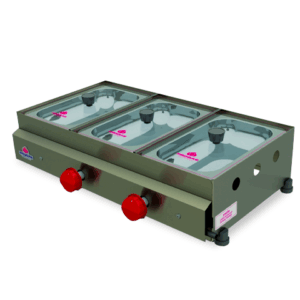 MOLHEIRA 3 CUBAS INOX TAMPA DE VIDRO PR-03G