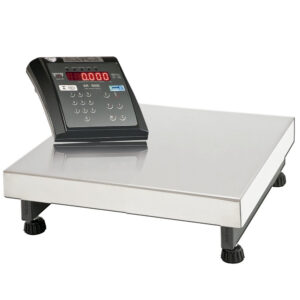 BAL. PLAT. 300KG 50X50 S/COL EM ACO INOX 430 C/BATERIA