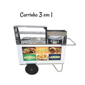 CARRINHO 3 EM 1 PASTEL/CHAPA E HOT DOG