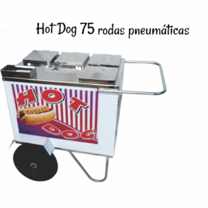 CARRINHO P/HOT DOG 75X50 C/INTS GAS ISOLADO C/GUARDA SOL