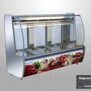 BALCÃO EXP.CARNE BAIXO TENDAL 1,50 C/5 BAND CINZA VSC