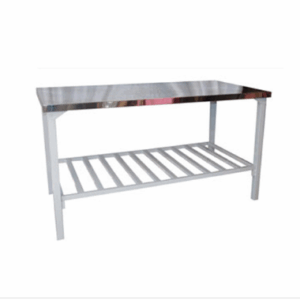 MESA PANIF. 190X090 TAMPO INOX (TUBO 50X50)