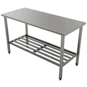 MESA 1,90X90 TODA INOX 430 C/BORDAS ARREDONDADAS