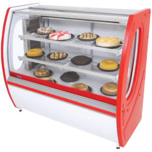 Vitrine Refrigerada 1,25 Metros Premium Vidro Semi Curvo Polo Frio